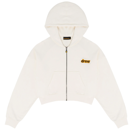 drew house cropped zip up hoodie off-white  - True to Sole-1