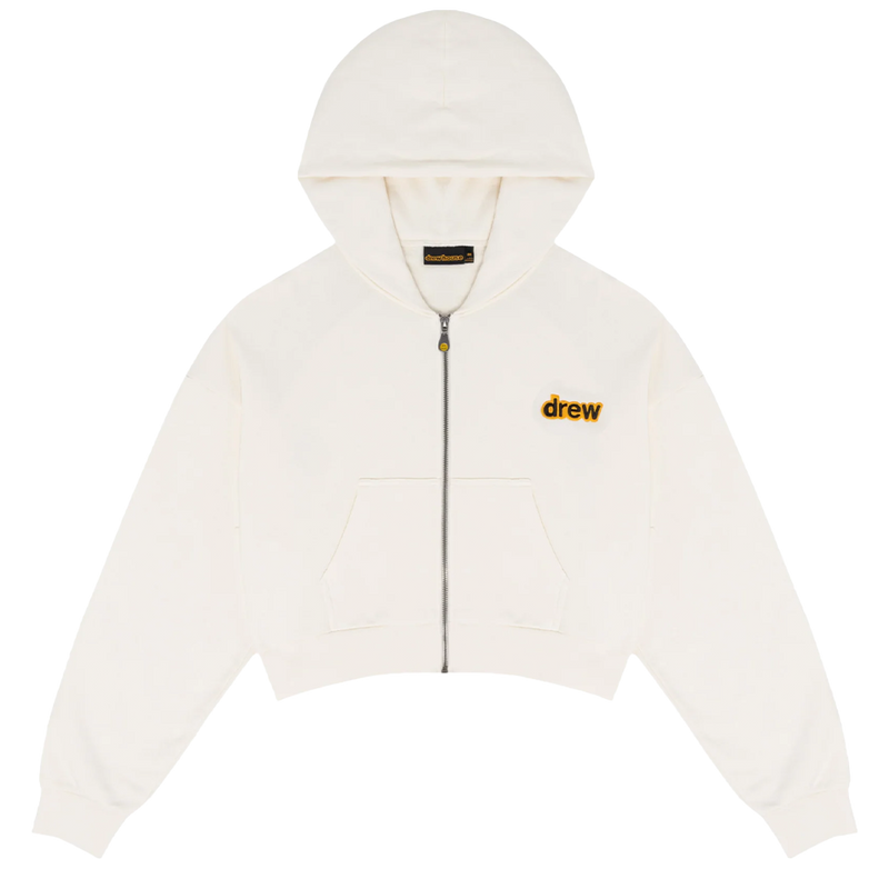 drew house cropped zip up hoodie off-white  - True to Sole-1