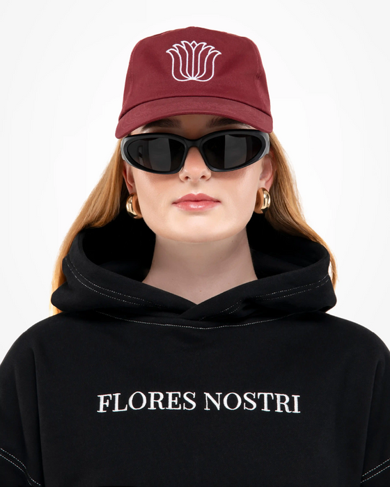 Flores Nostri The Boxy Fit Hat Burgundy