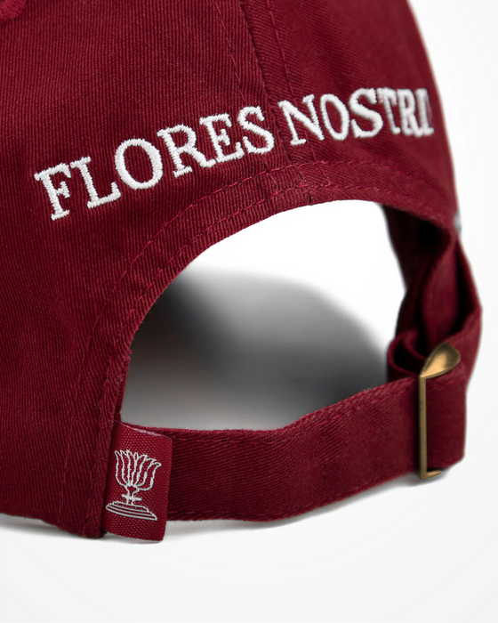 Flores Nostri The Boxy Fit Hat Burgundy