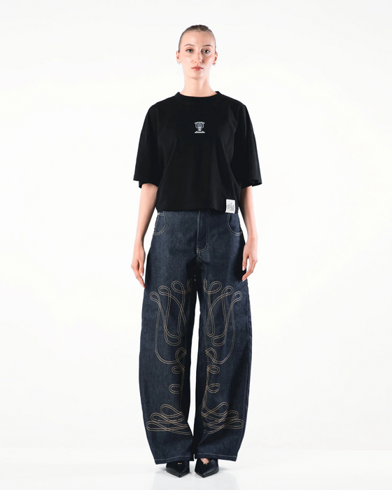 Flores Nostri The Folk Fit Tee Black