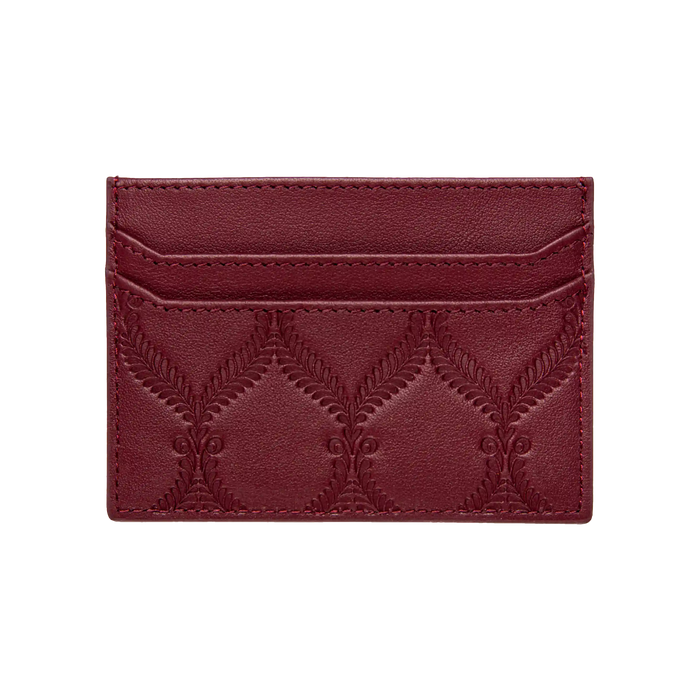 Flores Nostri The Leather Cardholder Burgundy