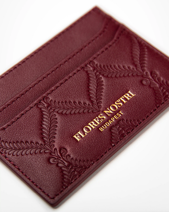 Flores Nostri The Leather Cardholder Burgundy