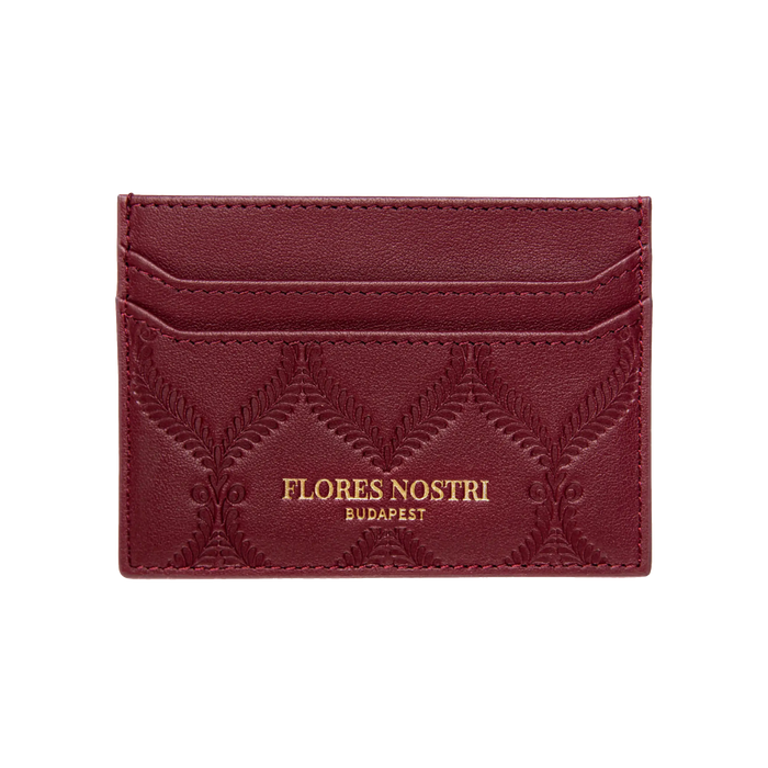Flores Nostri The Leather Cardholder Burgundy