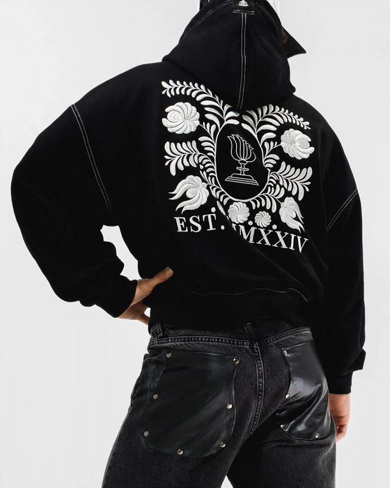 Flores Nostri The Matyó Nostalgia Hoodie Black