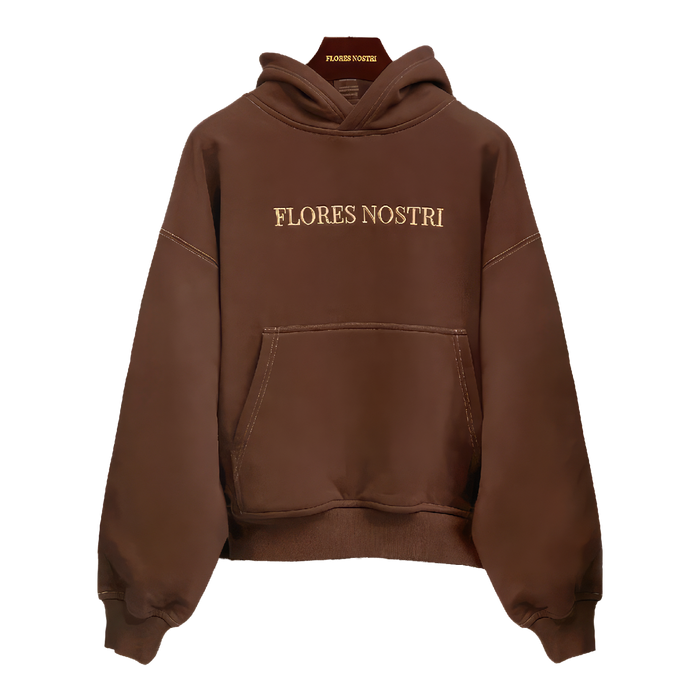Flores Nostri The Matyó Nostalgia Hoodie Brown
