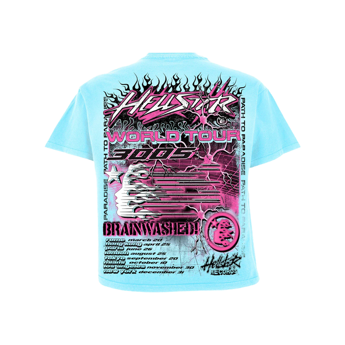 Hellstar Neuron Tour T-Shirt Light Blue