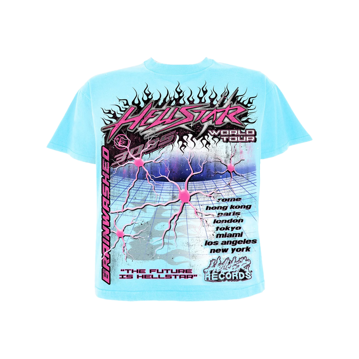 Hellstar Neuron Tour T-Shirt Light Blue