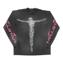 Tricou cu mânecă lungă Hellstar Qr Christ Negru