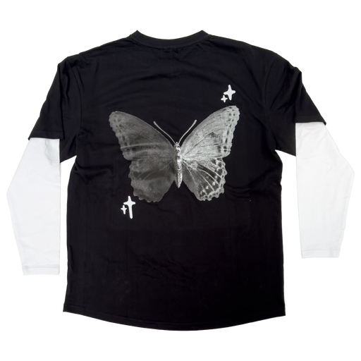 MNL Butterfly LS Tee Black - True to Sole - 2