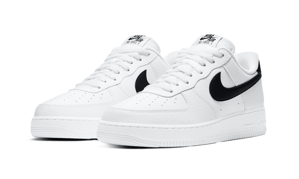Nike Air Force 1 Low '07 White Black Pebbled Leather (CT2302-100) - True to Sole-2