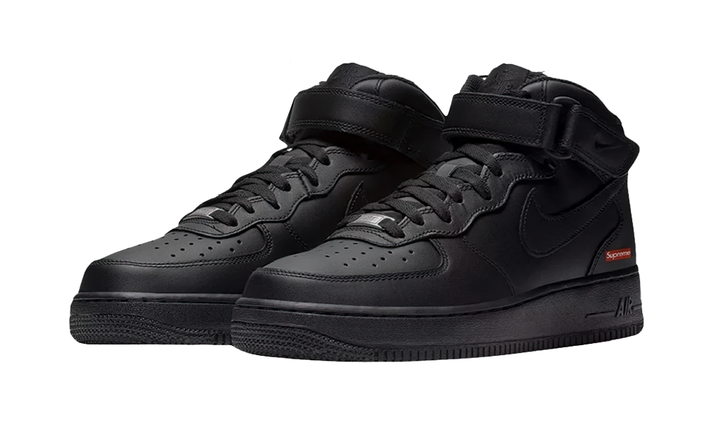 Nike Air Force Mid Supreme Black (FZ8784-001) True to Sole