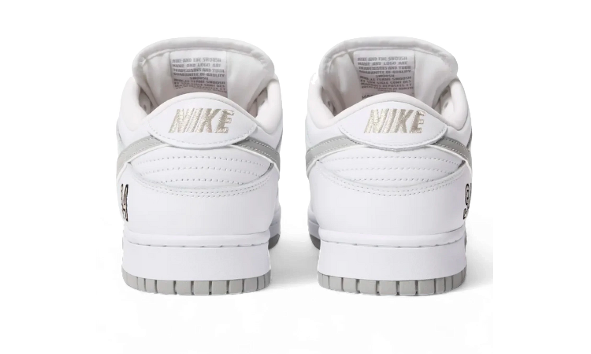 Nike SB Dunk Low Supreme 94 White Metallic Silver