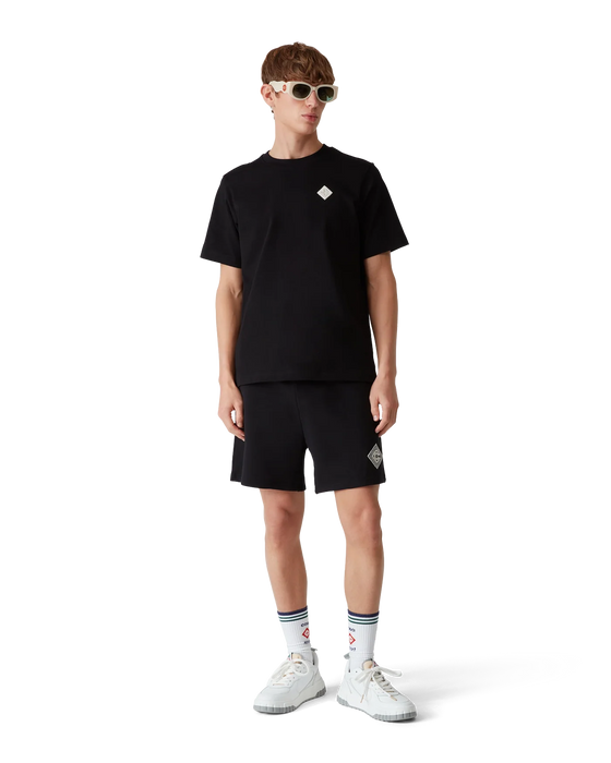 Casablanca Pearl Diamond Patch Short-Sleeve T-Shirt Black