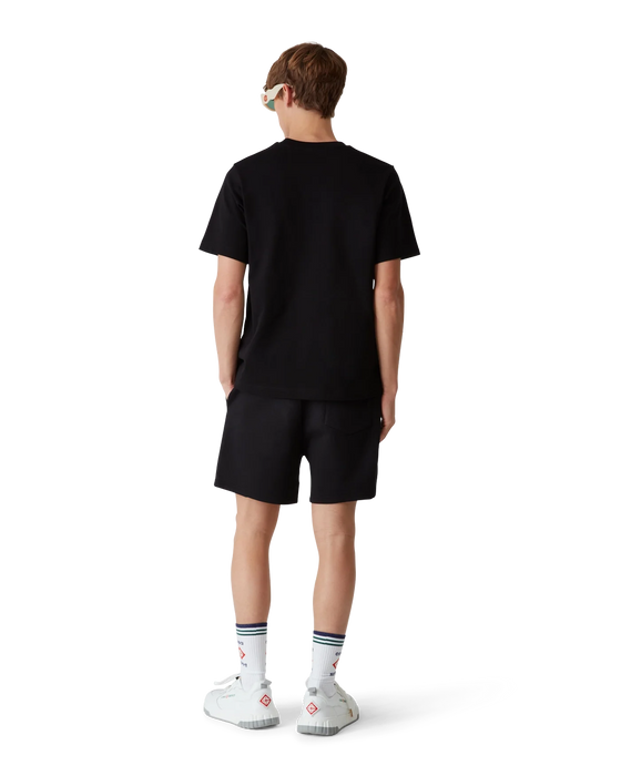 Casablanca Pearl Diamond Patch Short-Sleeve T-Shirt Black