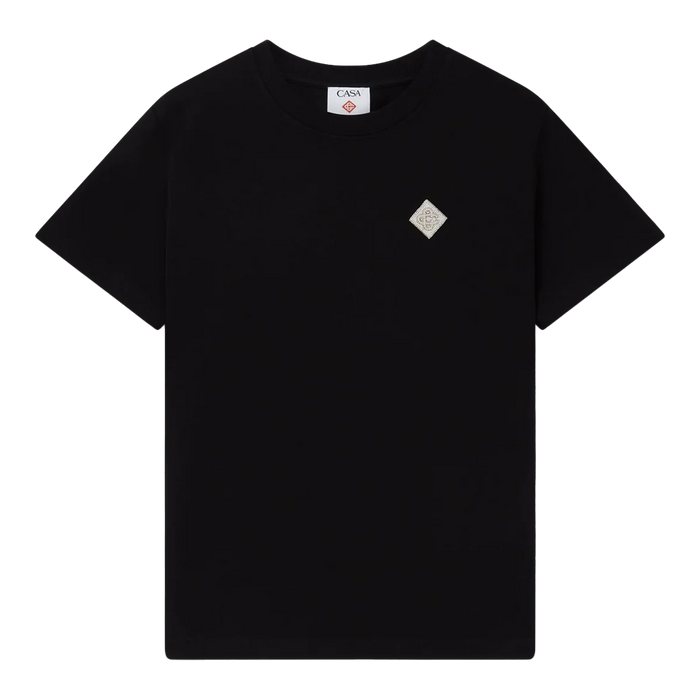 Casablanca Pearl Diamond Patch Short-Sleeve T-Shirt Black