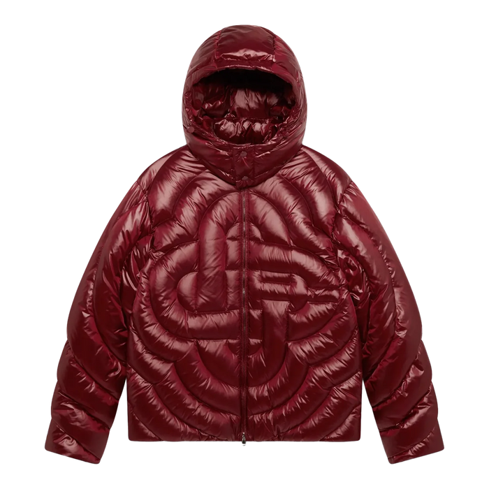 Casablanca Quilted Puffer Jacket Burgundy