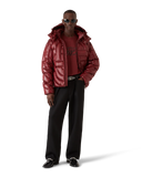Casablanca Quilted Puffer Jacket Burgundy