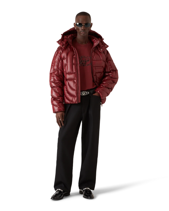 Casablanca Quilted Puffer Jacket Burgundy