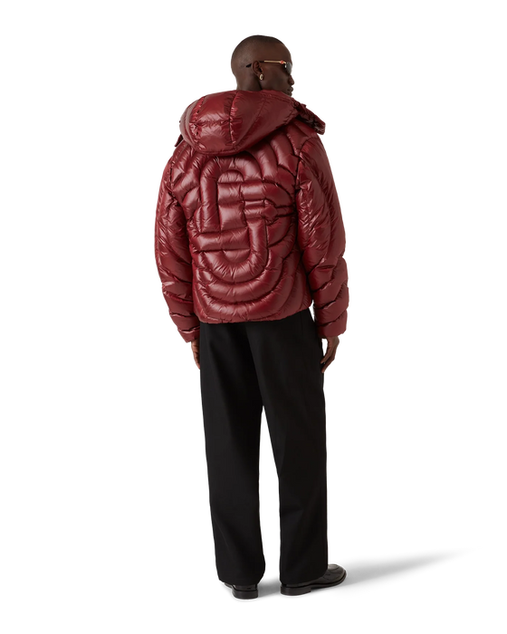 Casablanca Quilted Puffer Jacket Burgundy