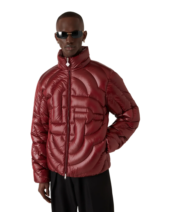 Casablanca Quilted Puffer Jacket Burgundy