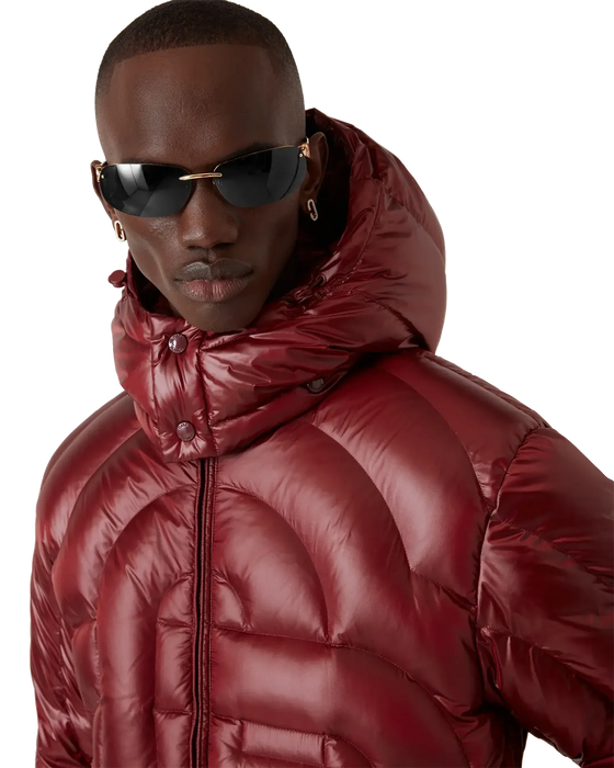 Casablanca Quilted Puffer Jacket Burgundy