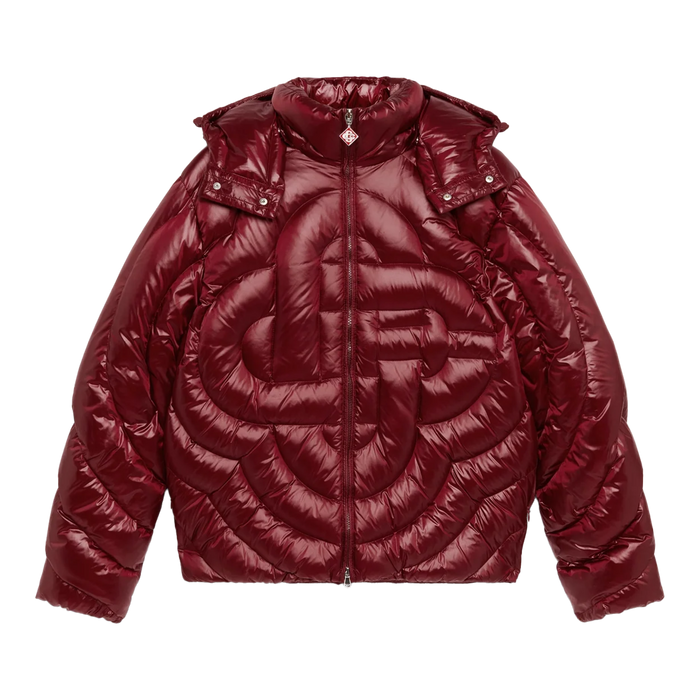 Casablanca Quilted Puffer Jacket Burgundy