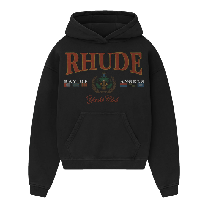 Rhude Bay of Angels Yacht Hoodie Vintage Black