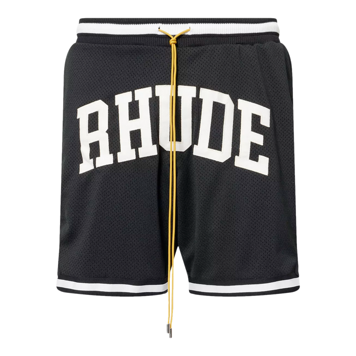 Rhude Collegiate Basketball Shorts Black White