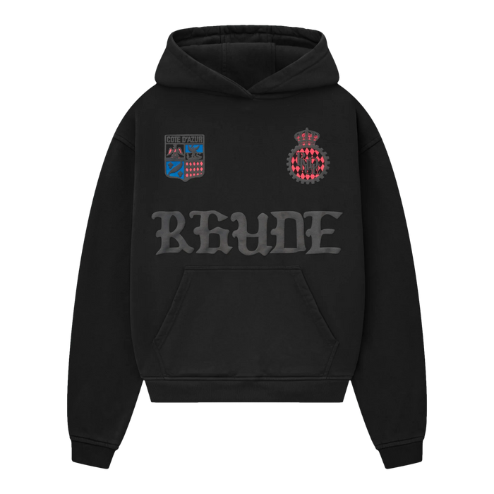 Rhude Cote D’Azur Crest Hoodie Black