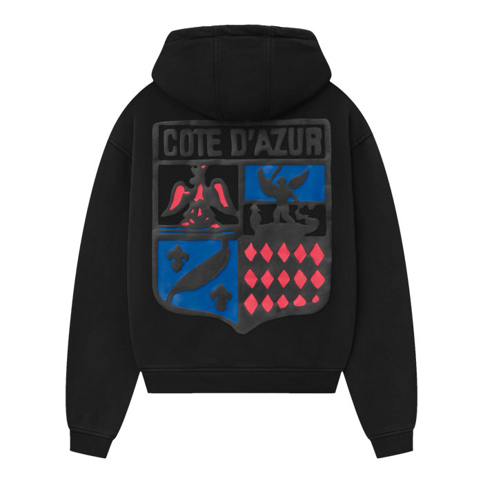 Rhude Cote D’Azur Crest Hoodie Black