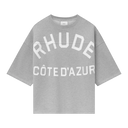 Rhude Tricou Boxy cu Mâneci Medii Cote D’Azur Gri Melanj