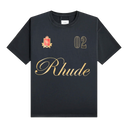 Rhude Tricou Script Crest Negru Vintage