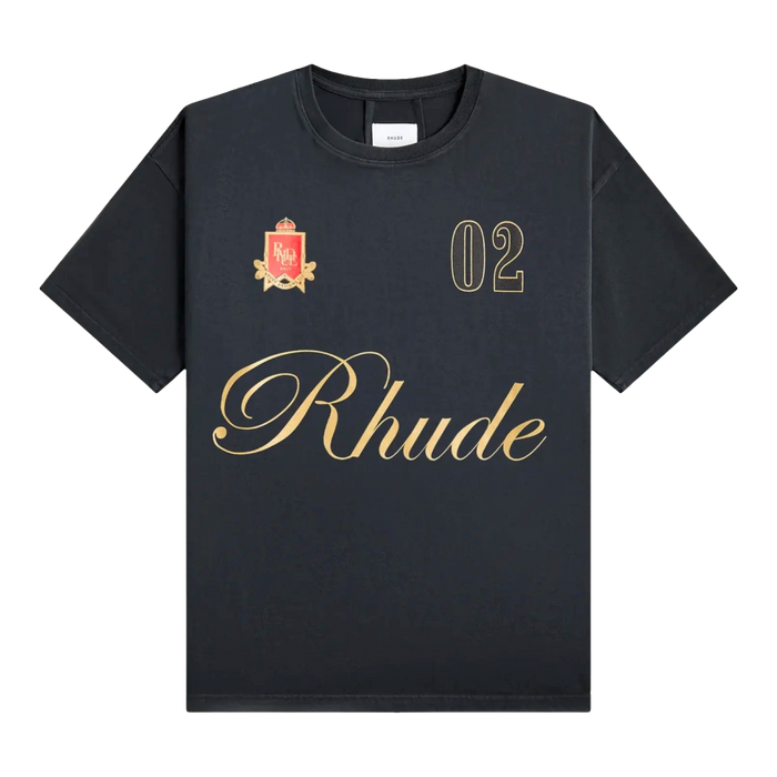 Rhude Script Crest Tee Vintage Black