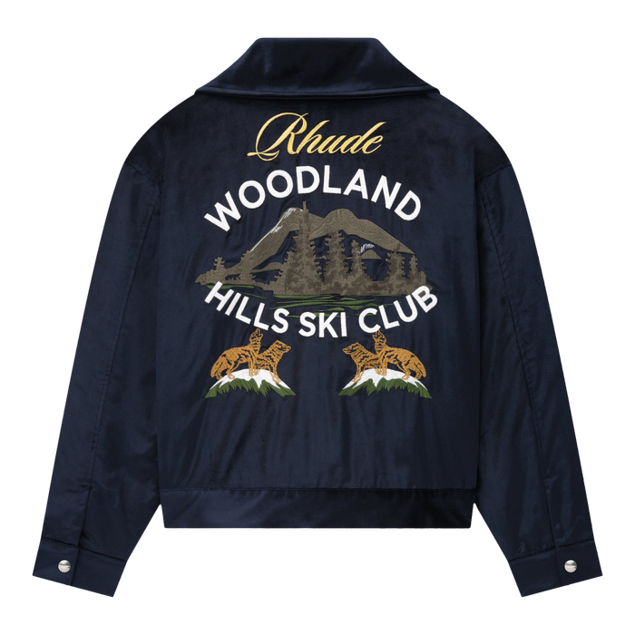 Rhude Woodland Hills Velvet Jacket Navy