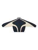 Jachetă cu panou contrastant din nylon ripstop Summit Games Cannoli Crem/Albastru Maritim
