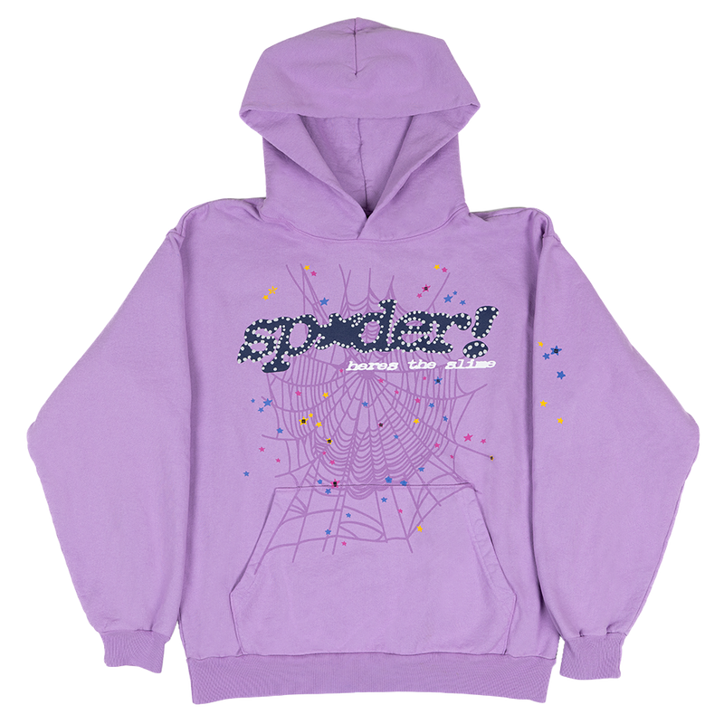 Sp5der Acai Hoodie Purple - True to Sole