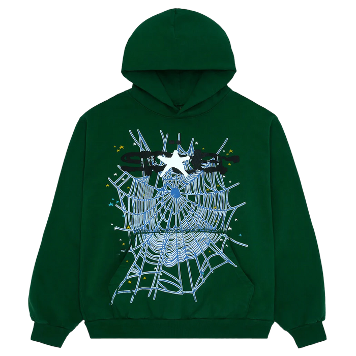 Sp5der Web Hoodie Hunter Green  - True to Sole- 1