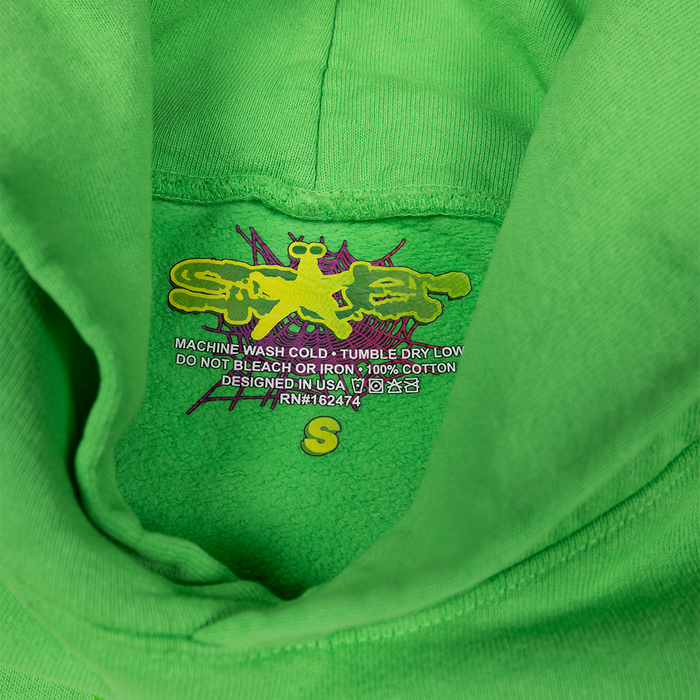 Sp5der Web Hoodie Slime Green - True to Sole
