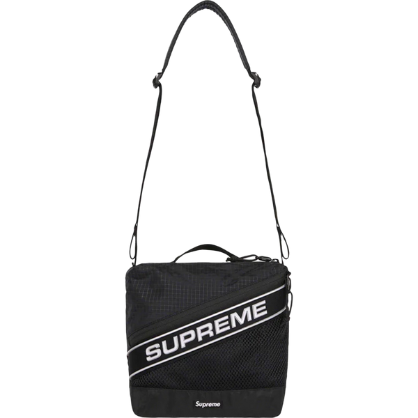 Supreme Logo Shoulder Bag Black  - True to Sole-1