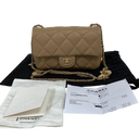 Chanel AS3457 Beige Lambskin Classic Flap Mini Rectangle - Heart Charm Microchip | Pre-Loved