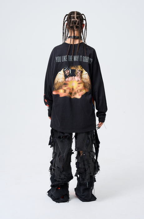 Travis Scott Utopia Circus Maximus 2023 Tour L/S Tee Black - True Travis Scott Utopia Circus Maximus 2023 Tour L/S Tee Black - True
