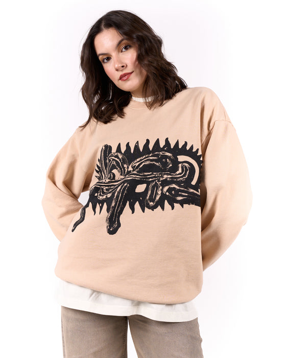 Travis Scott Utopia A3 Crewneck Light Brown-True to Sole