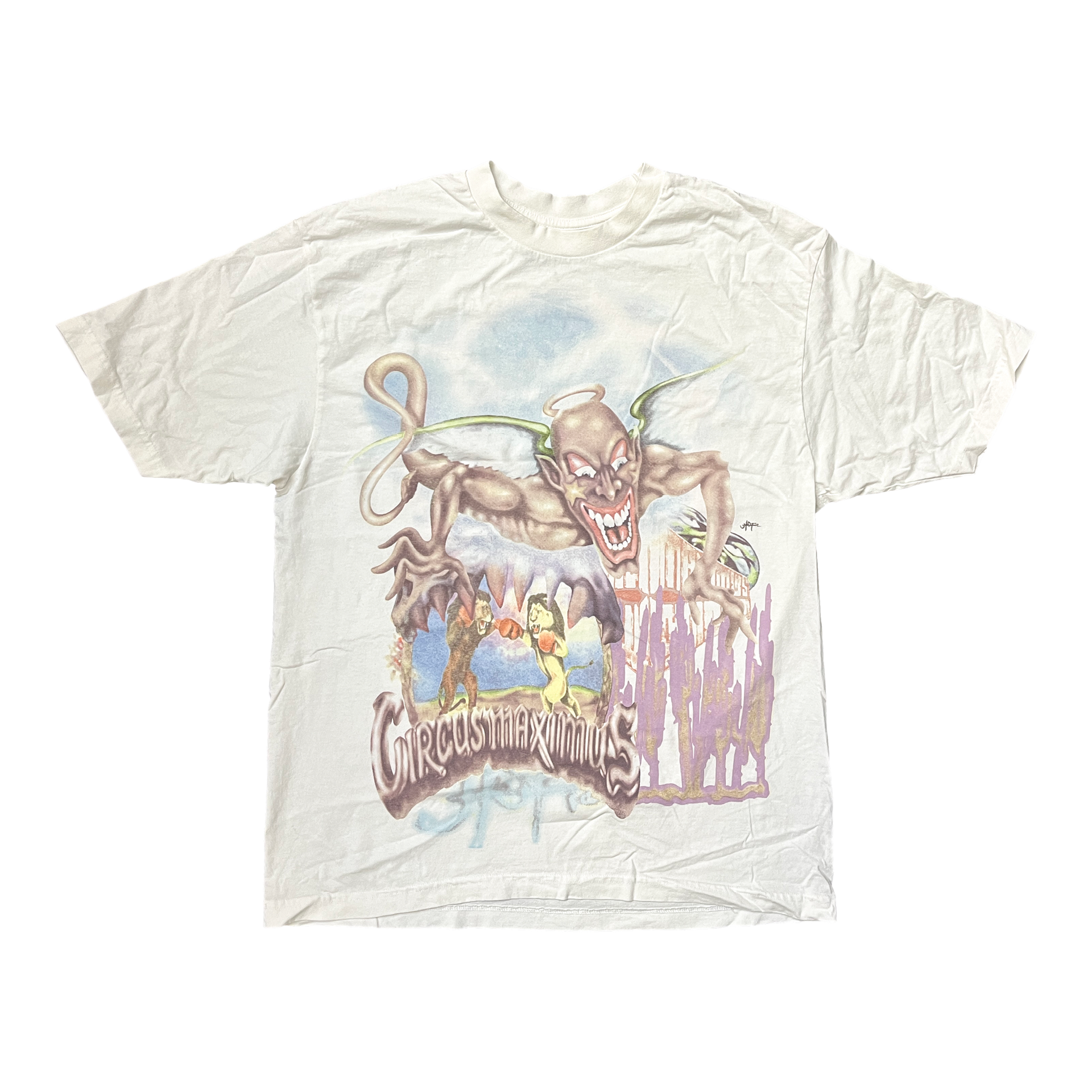 Tricou Travis Scott Utopia Circus Maximus Euro Tour 2024 Alb