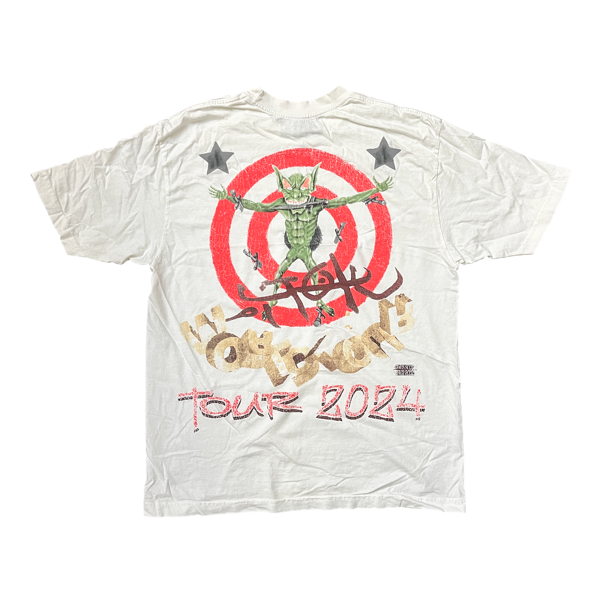 Travis Scott Utopia Circus Maximus 2024 Euro Tour Tee White - True Travis Scott Utopia Circus Maximus 2024 Euro Tour Tee White - True