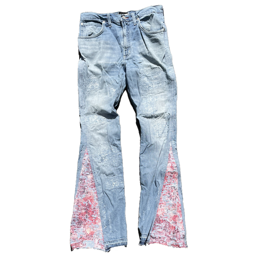 Zephyr Light Blue Denim with Red Flare  - True to Sole-1