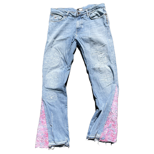 Zephyr Light Blue Denim with Pink Flare - True to Sole - 1