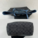 Coach Blue Canvas Cm183 Canvas Mini Tote Shoulder Xmas