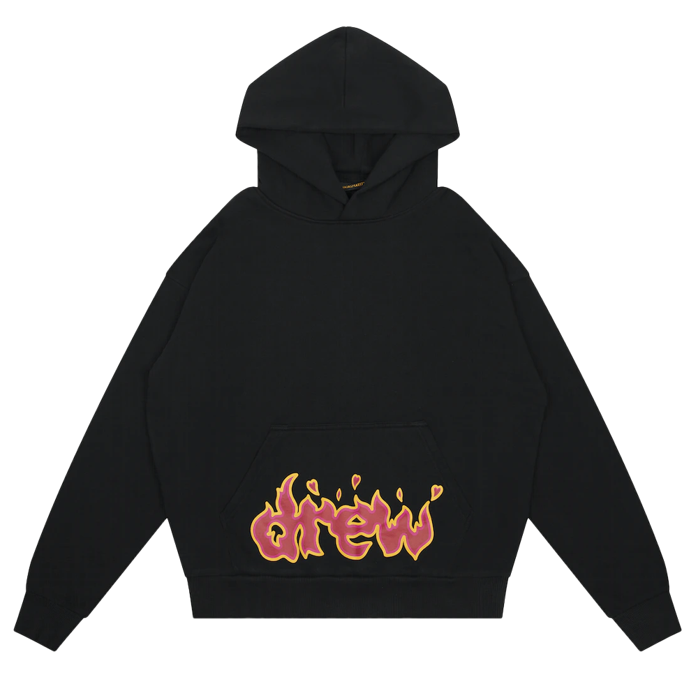 drew house lit drew hoodie black (DHVF31125LDBK) True to Sole