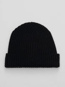 Begg & Co Alex Cashmere Beanie Black Cherry / Yellow